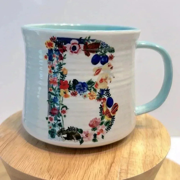 Nathalie Lete for Anthropologie “B” initial monogram mug‎ excellent condition - Picture 1 of 6